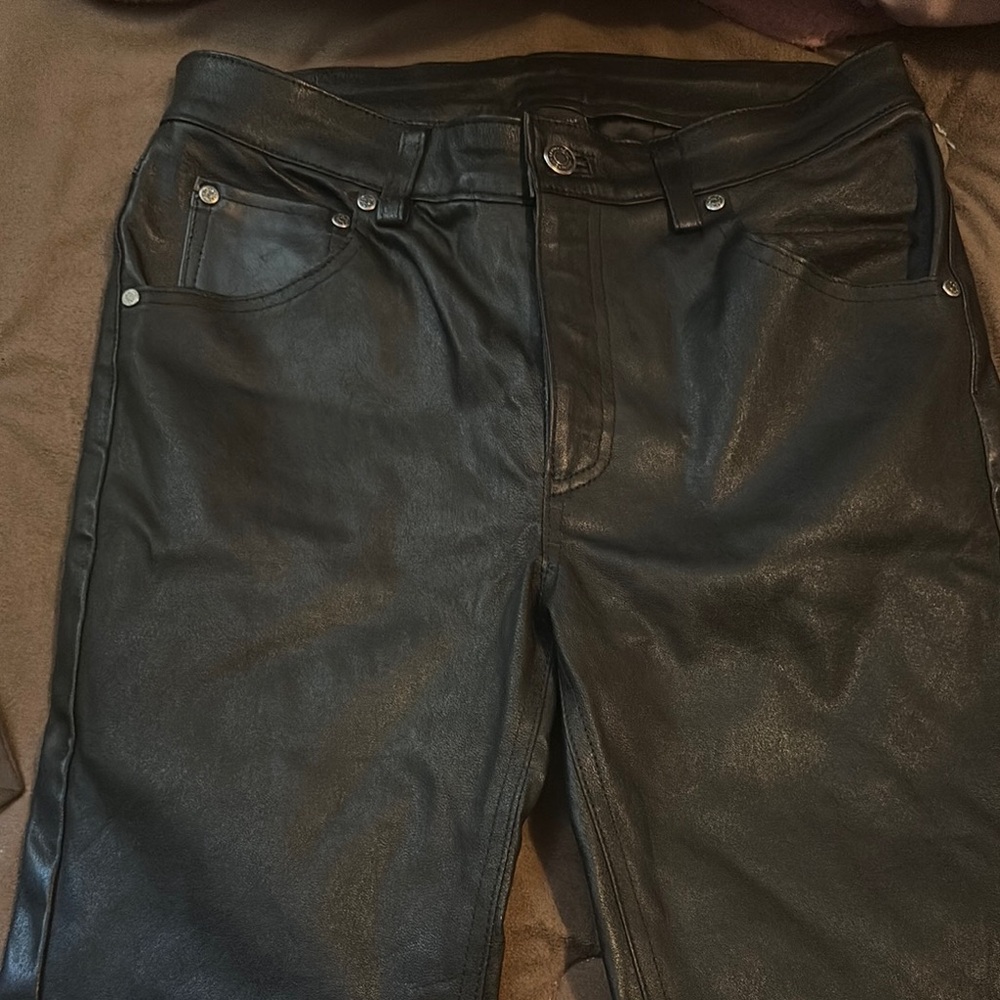 Leather cult pants skinny no size tags